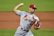 MIAMI, FL - JUNE 10: Jordan Hicks #49 of the St. Louis Cardinals delivers a pitch in the ninth inning against the Miami Marlins at Marlins Park on June 10, 2019 in Miami, Florida. (Photo by Mark Brown/Getty Images)