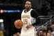 MILWAUKEE, WISCONSIN - APRIL 07: Vince Carter #15 of the Atlanta Hawks dribbles the ball in the fourth quarter against the Milwaukee Bucks at the Fiserv Forum on April 07, 2019 in Milwaukee, Wisconsin. NOTE TO USER: User expressly acknowledges and agrees that, by downloading and or using this photograph, User is consenting to the terms and conditions of the Getty Images License Agreement. (Photo by Dylan Buell/Getty Images)