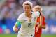 REIMS, FRANCE - JUNE 24: Megan Rapinoe #15 of the United States looks on during a 2019 FIFA Women's World Cup France Round of 16 match between Spain and the United States at Stade Auguste-Delaune on June 24, 2019 in Reims, France. (Photo by John Todd/isiphotos.com/Getty Images).