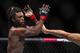 ROCHESTER, NY - MAY 18: Desmond Green (left) defends against a kick from Charles Jourdain (right) at Blue Cross Arena on May 18, 2019 in Rochester, New York. Green defeats Jourdain via unanimous decision. (Photo by Brett Carlsen/Getty Images)