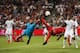 KANSAS CITY, KS - JUNE 26: Jozy Altidore of USA scores a goal to make it 0-1 during the Group D 2019 CONCACAF Gold Cup match between Panama v United States of America at Children's Mercy Park on June 26, 2019 in Kansas City, Kansas. (Photo by Matthew Ashton - AMA/Getty Images)