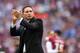 LONDON, ENGLAND - MAY 27: A dejected Derby County manager \ head coach Frank Lampard after the Sky Bet Championship Play-off Final match between Aston Villa and Derby County at Wembley Stadium on May 27, 2019 in London, United Kingdom. (Photo by Matthew Ashton - AMA/Getty Images)