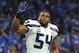 Seattle Seahawks linebacker Bobby Wagner (54) waves to the crowd during an NFL football game against the Detroit Lions in Detroit, Sunday, Oct. 28, 2018. (AP Photo/Paul Sancya)