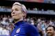 LYON, FRANCE - JULY 2: Megan Rapinoe of USA Women during the World Cup Women match between England v USA at the Stade de Lyon on July 2, 2019 in Lyon France (Photo by Rico Brouwer/Soccrates/Getty Images)