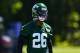 FLORHAM PARK, NJ - JUNE 04: Le'Veon Bell #26 of the New York Jets performing drills during mandatory minicamp at The Atlantic Health Jets Training Center on June 4, 2019 in Florham Park, New Jersey. (Photo by Mark Brown/Getty Images)