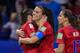 LYON, FRANCE - JULY 02: Alex Morgan of United States celebrates her goal during the 2019 FIFA Women's World Cup France Semi Final match between England and USA at Stade de Lyon on July 2, 2019 in Lyon, France. (Photo by Marcio Machado/Getty Images)