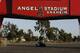 The Los Angeles Angels give their condolences on the marquee at