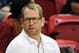 LAS VEGAS, NEVADA - JULY 06: Head coach Nick Nurse of the Toronto Raptors attends a game between the Raptors and the Golden State Warriors during the 2019 NBA Summer League at the Thomas & Mack Center on July 6, 2019 in Las Vegas, Nevada. NOTE TO USER: User expressly acknowledges and agrees that, by downloading and or using this photograph, User is consenting to the terms and conditions of the Getty Images License Agreement. (Photo by Ethan Miller/Getty Images)