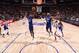 LAS VEGAS, NV - JULY 7: RJ Barrett #9 of the New York Knicks grabs the rebound against the Phoenix Suns during Day 3 of the 2019 Las Vegas Summer League on July 7, 2019 at the Thomas & Mack Center in Las Vegas, Nevada. NOTE TO USER: User expressly acknowledges and agrees that, by downloading and/or using this Photograph, user is consenting to the terms and conditions of the Getty Images License Agreement. Mandatory Copyright Notice: Copyright 2019 NBAE (Photo by Garrett Ellwood/NBAE via Getty Images)