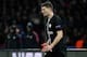 Paris Saint-Germain's Belgian defender Thomas Meunier reacts during the UEFA Champions League round of 16 second-leg football match between Paris Saint-Germain (PSG) and Manchester United at the Parc des Princes stadium in Paris on March 6, 2019. (Photo by Geoffroy VAN DER HASSELT / AFP) (Photo credit should read GEOFFROY VAN DER HASSELT/AFP/Getty Images)