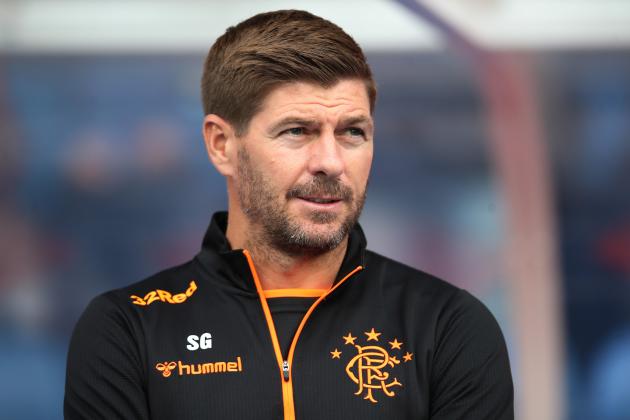 GLASGOW, SCOTLAND - JULY 07: Rangers Manager Steven Gerrard looks on during the pre season friendly match between Rangers and Oxford United  at Ibrox Stadium on July 07, 2019 in Glasgow, Scotland. (Photo by Ian MacNicol/Getty Images)
