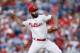 Philadelphia Phillies' Jake Arrieta pitches during the third inning of a baseball game against the Arizona Diamondbacks, Tuesday, June 11, 2019, in Philadelphia. (AP Photo/Matt Slocum)