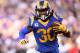 LOS ANGELES, CA - SEPTEMBER 27: Todd Gurley #30 of the Los Angeles Rams carries the ball against the Minnesota Vikings at Los Angeles Memorial Coliseum on September 27, 2018 in Los Angeles, California. (Photo by Harry How/Getty Images)