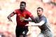 MANCHESTER, ENGLAND - FEBRUARY 24: Paul Pogba of Manchester United and Jordan Henderson of Liverpool look on during the Premier League match between Manchester United and Liverpool FC at Old Trafford on February 24, 2019 in Manchester, United Kingdom. (Photo by Laurence Griffiths/Getty Images)