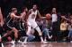 NEW YORK, NY - OCTOBER 28: Kevin Durant, No. 35 of the Golden State Warriors, manages the ball against Angelo Russell, No. 1 of the Brooklyn Nets in the match that took place at Barclays Center October 28, 2018 in the Brooklyn district of New York. NOTE TO USER: The user acknowledges and expressly agrees that by downloading and / or using this photo, the user agrees to the Getty Images License Terms and Conditions. (Photo by Matteo Marchi / Getty Images)
