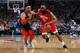 OKLAHOMA CITY, OK - APRIL 9: James Harden #13 of the Houston Rockets drives past Russell Westbrook #0 of the Oklahoma City Thunder on April 9, 2019 at Chesapeake Energy Arena in Oklahoma City, OK. NOTE TO USER: User expressly acknowledges and agrees that, by downloading and or using this photograph, User is consenting to the terms and conditions of the Getty Images License Agreement. Mandatory Copyright Notice: Copyright 2019 NBAE (Photo by Jeff Haynes/NBAE via Getty Images)