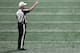 ATLANTA, GEORGIA - FEBRUARY 03: Referee John Parry #132 makes a call in the second half between the New England Patriots and the Los Angeles Rams during Super Bowl LIII at Mercedes-Benz Stadium on February 03, 2019 in Atlanta, Georgia. (Photo by Patrick Smith/Getty Images)