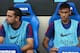 VILLARREAL, SPAIN - AUGUST 31: Neymar Jr (R) and Xavi of Barcelona sit on the bench prior to the La Liga match between Villarreal CF and FC Barcelona at El Madrigal stadium on August 31, 2014 in Villarreal, Spain. (Photo by Manuel Queimadelos Alonso/Getty Images)