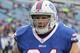 ORCHARD PARK, NY - DECEMBER 24: Richie Incognito #64 of the Buffalo Bills warms up before the game against the Miami Dolphins at New Era Stadium on December 24, 2016 in Orchard Park, New York. (Photo by Michael Adamucci/Getty Images)
