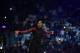Jeff Hardy makes his way to the ring during the WWE World Cup Quarterfinal match as part of as part of the World Wrestling Entertainment (WWE) Crown Jewel pay-per-view at the King Saud University Stadium in Riyadh on November 2, 2018. (Photo by Fayez Nureldine / AFP) (Photo credit should read FAYEZ NURELDINE/AFP/Getty Images)