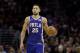 Philadelphia 76ers' Ben Simmons in action during an NBA basketball game against the Miami Heat, Thursday, Feb. 21, 2019, in Philadelphia. (AP Photo/Matt Slocum)