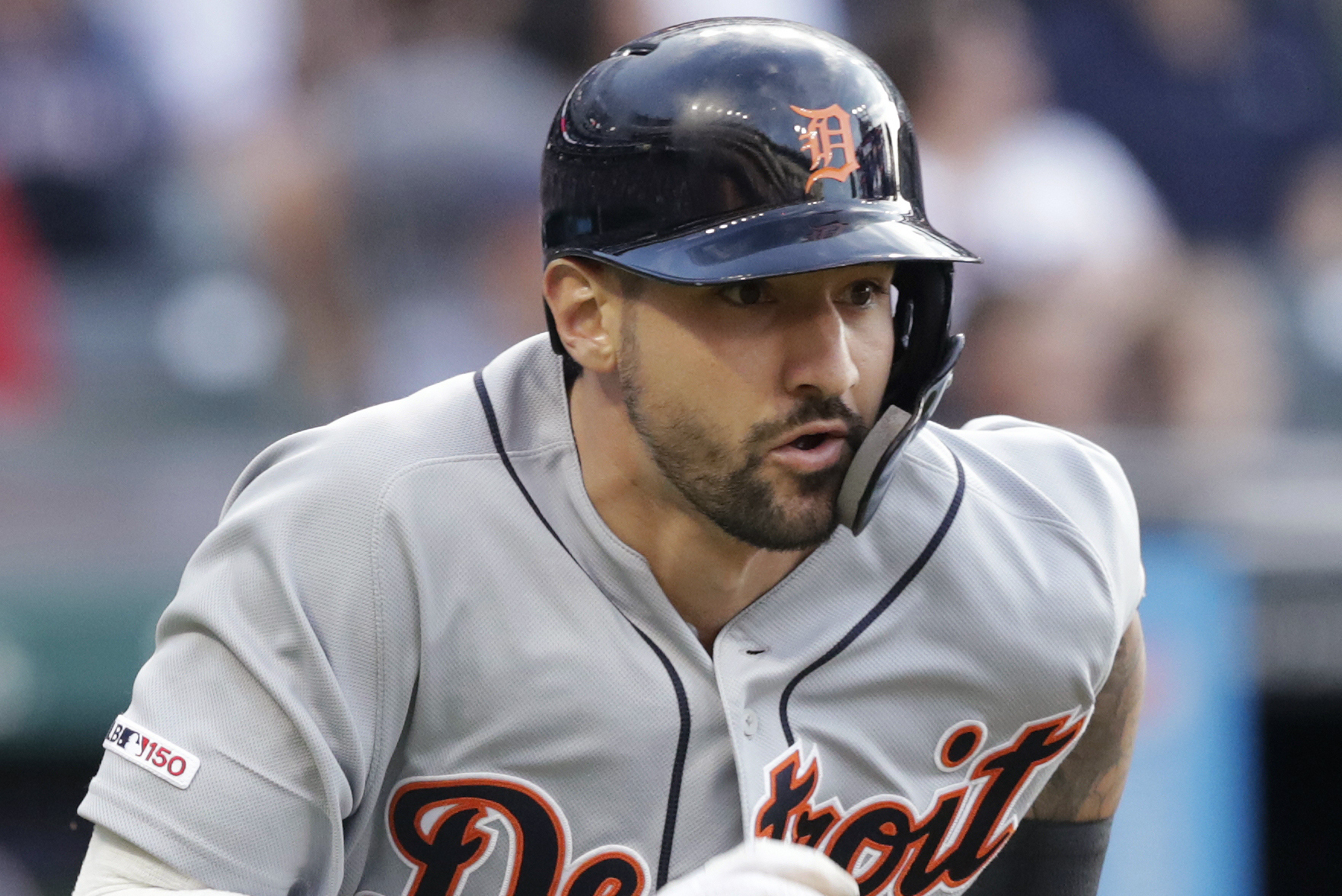 Nicholas Castellanos reacts to being traded to Cubs