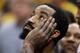 Cleveland Cavaliers' JR Smith looks up during a break in the second half of Game 6 of a first-round NBA basketball playoff series against the Indiana Pacers, Friday, April 27, 2018, in Indianapolis. (AP Photo/Darron Cummings)