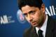Paris Saint-Germain's Qatari president Nasser Al-Khelaifi answers to the press during a press conference to annonce new shirt sponsorship deal with the French multinational Accor at the Parc des Princes stadium in Paris on February 22, 2019. - PSG will wear on their shirts the logo of ALL, the loyalty program of Accor, one of the largest hotel chains in the world and whose headquarters are located just outside Paris. (Photo by FRANCK FIFE / AFP) (Photo credit should read FRANCK FIFE/AFP/Getty Images)