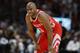 Houston Rockets guard Chris Paul is shown during the second half of an NBA basketball game against the Miami Heat, Wednesday, Feb. 7, 2018, in Miami. The Rockets defeated the Heat 109-101. (AP Photo/Wilfredo Lee)