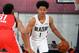 Las Vegas, NV - JULY 7: Anfernee Simons #1 of the Portland Trial Blazers handles the ball during the game against the Houston Rockets during Day 3 of the 2019 Las Vegas Summer League on July 7, 2019 at the Cox Pavilion in Las Vegas, Nevada. NOTE TO USER: User expressly acknowledges and agrees that, by downloading and or using this Photograph, user is consenting to the terms and conditions of the Getty Images License Agreement. Mandatory Copyright Notice: Copyright 2019 NBAE (Photo by Bart Young/NBAE via Getty Images)