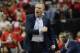 Houston Rockets coach Mike D'Antoni reacts during the second half in Game 6 of the team's second-round NBA basketball playoff series against the Golden State Warriors, Friday, May 10, 2019, in Houston. Golden State won 118-113, winning the series. (AP Photo/Eric Gay)