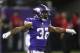 Minnesota Vikings running back Roc Thomas waits to receive a kickoff during the first half of an NFL football game against the New Orleans Saints, Sunday, Oct. 28, 2018, in Minneapolis. (AP Photo/Jim Mone)