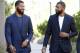 FILE in this Sept. 19, 2017 file photo, NBA players Markieff, left, and Marcus Morris arrive at Superior Court for the second day of their aggravated assault trial in Phoenix. Jurors are expected to hear closing arguments Thursday, Sept. 28, for the assault trial of the NBA players. The Morris brothers are accused of helping three other people beat Erik Hood on Jan. 24, 2015. (AP Photo/Matt York, File)
