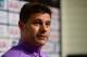 SINGAPORE - JULY 19: Manager of Tottenham Hotspur, Mauricio Pochettino speaks at the press conference at the Singapore National Stadium on July 19, 2019 in Singapore. (Photo by Suhaimi Abdullah/International Champions Cup/Getty Images)