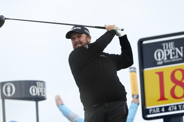 Ireland's Shane Lowry plays his tee shot on the 18th hole during the first round of the British Open Golf Championships at Royal Portrush in Northern Ireland, Thursday, July 18, 2019.(AP Photo/Jon Super)
