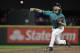Seattle Mariners starting pitcher Mike Leake throws to a Los Angeles Angels batter during the seventh inning of a baseball game Friday, July 19, 2019, in Seattle. (AP Photo/Ted S. Warren)