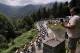 Cyclists ride up in a loop during the fourteenth stage of the 106th edition of the Tour de France cycling race between Tarbes and Tourmalet Bareges, on July 20, 2019. (Photo by Marco Bertorello / AFP) (Photo credit should read MARCO BERTORELLO/AFP/Getty Images)