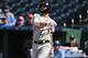 KANSAS CITY, MO - JULY 14: Nicholas Castellanos #9 of the Detroit Tigers hits against the Kansas City Royals at Kauffman Stadium on July 14, 2019 in Kansas City, Missouri. (Photo by Ed Zurga/Getty Images)