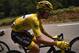 France's Julian Alaphilippe, wearing the overall leader's yellow jersey rides during the fifteen stage of the 106th edition of the Tour de France cycling race between Limoux and Foix Prat d'Albis, in Foix Prat d'Albis on July 21, 2019. (Photo by Marco Bertorello / AFP) (Photo credit should read MARCO BERTORELLO/AFP/Getty Images)