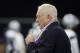 Dallas Cowboys owner Jerry Jones watches the team work out participates at their NFL football training facility in Frisco, Texas, Thursday, June 13, 2019. (AP Photo/Tony Gutierrez