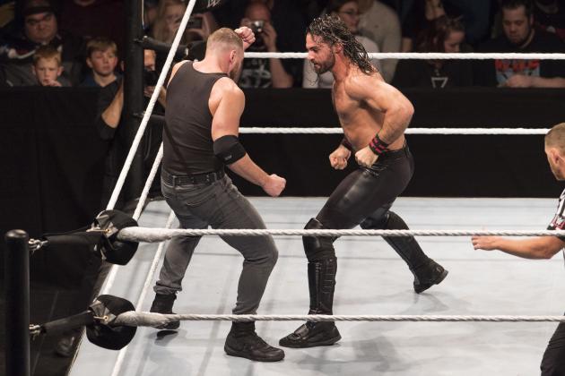 COLOGNE, GERMANY - NOVEMBER 07: Seth Rollins  competes in the ring against Dean Ambrose during  the WWE Live Show at Lanxess Arena on November 7, 2018 in Cologne, Germany. (Photo by Marc Pfitzenreuter/Getty Images)