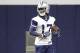 Dallas Cowboys' Allen Hurns (17) participates in drills at the team's NFL football training facility in Frisco, Texas, Thursday, June 13, 2019. (AP Photo/Tony Gutierrez