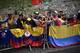 Colombian fans cheer prior to the twentieth stage of the 106th edition of the Tour de France cycling race between Albertville and Val Thorens, in Val Thorens, on July 27, 2019. (Photo by Marco Bertorello / AFP) (Photo credit should read MARCO BERTORELLO/AFP/Getty Images)