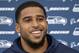 Seattle Seahawks' Bobby Wagner speaks with media members after an NFL football practice Tuesday, May 21, 2019, in Renton, Wash. (AP Photo/Elaine Thompson)