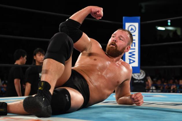 NAGOYA, JAPAN - JULY 28: Jon Moxley reacts during the New Japan Pro-Wrestling G1 Climax at the Aichi Prefecture Gymnasium on July 28, 2019 in Nagoya, Nagoya, Japan. (Photo by Etsuo Hara/Getty Images)