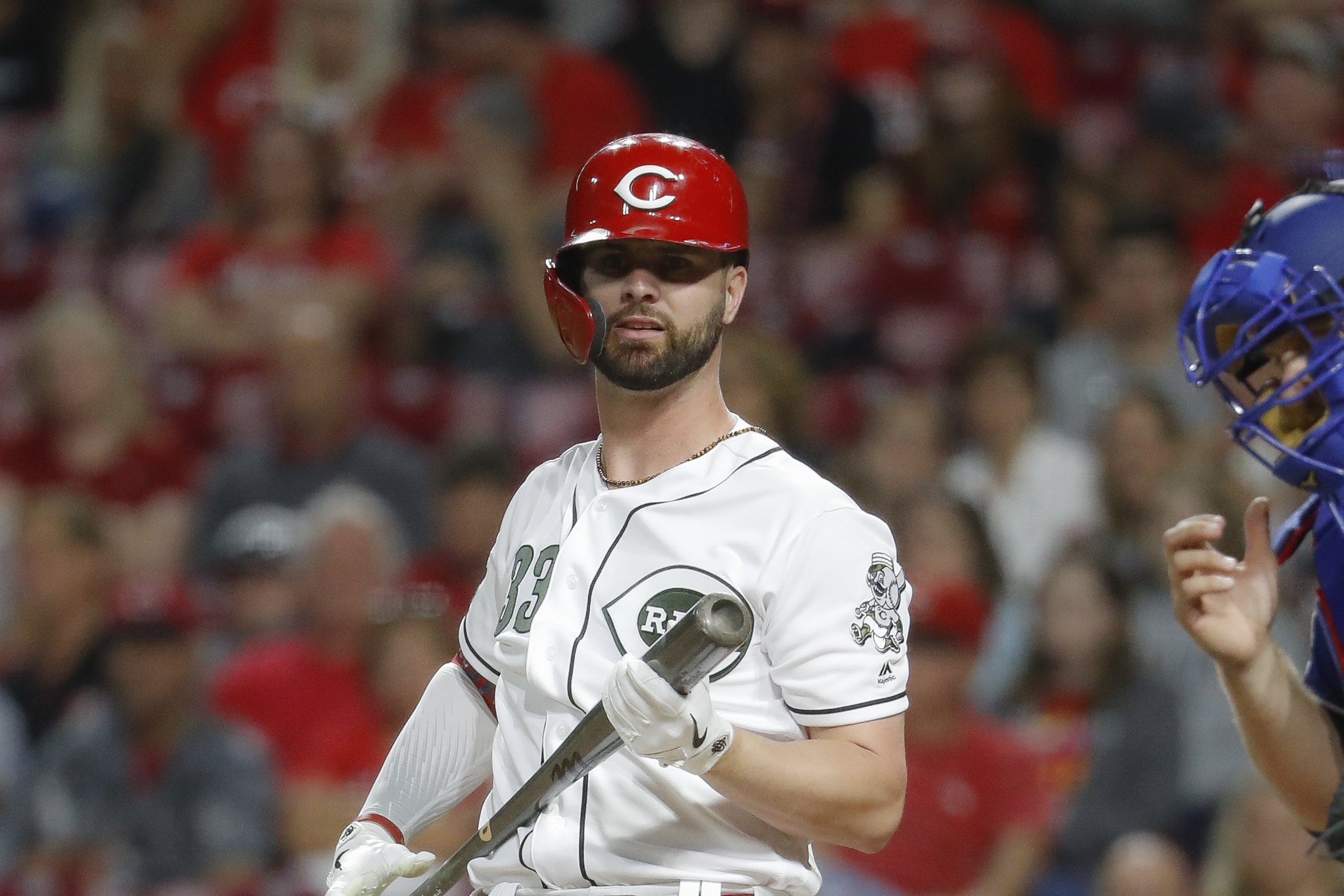 Video: Watch Reds' Jesse Winker Find Out About Yasiel Puig Trade
