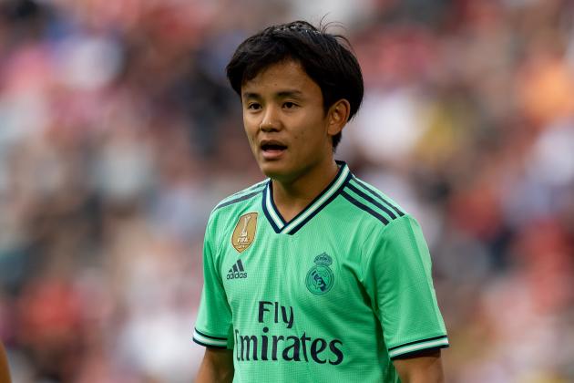 MUNICH, GERMANY - JULY 31: Takefusa Kubo of Real Madrid looks on during the Audi cup 2019 3rd place match between Real Madrid and Fenerbahce at Allianz Arena on July 31, 2019 in Munich, Germany. (Photo by TF-Images/Getty Images)