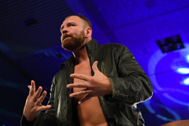 NAGOYA, JAPAN - JULY 28: Jon Moxley enters the ring during the New Japan Pro-Wrestling G1 Climax at the Aichi Prefecture Gymnasium on July 28, 2019 in Nagoya, Nagoya, Japan. (Photo by Etsuo Hara/Getty Images)