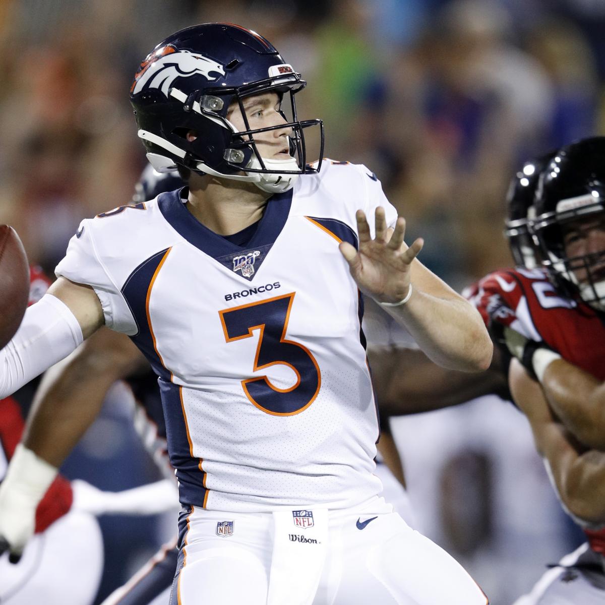 Denver Broncos offensive tackle Quinn Bailey (75) runs during a