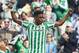 SEVILLE, SPAIN - DECEMBER 02: Junior Firpo of Real Betis celebrates scoring his team's opening goal during the La Liga match between Real Betis Balompie and Real Sociedad at Estadio Benito Villamarin on December 02, 2018 in Seville, Spain. (Photo by Quality Sport Images/Getty Images)